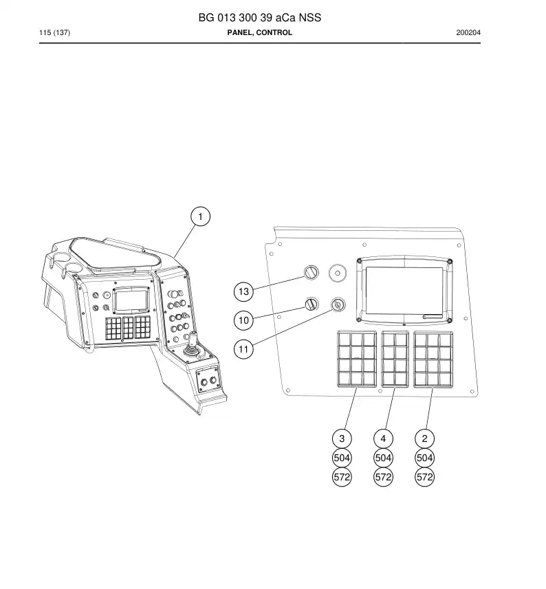 BG01330039a BG 013 300 39a PRING, CONTROL - Sandvik Technical Drawing