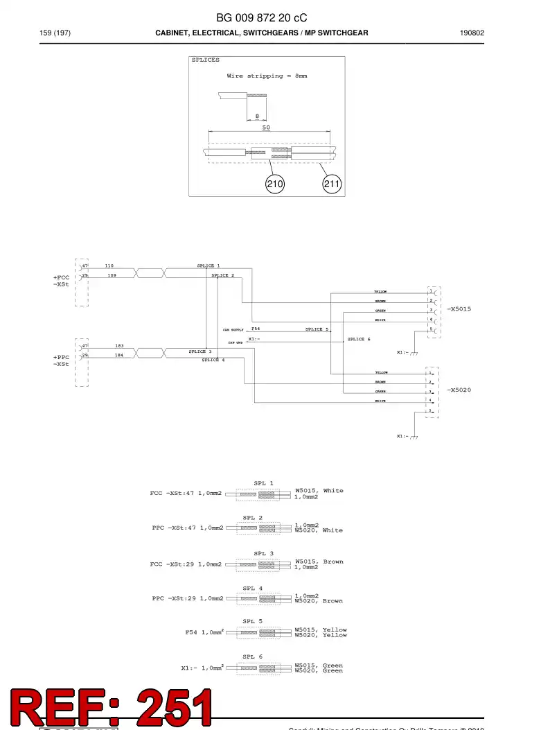 BG01335528a BG 013 355 28a Cable, Electric, Flexible - Sandvik Technical Drawing