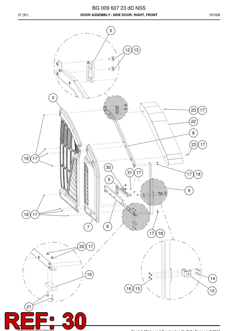 BG01337751a BG 013 377 51a Bracket - Sandvik Technical Drawing