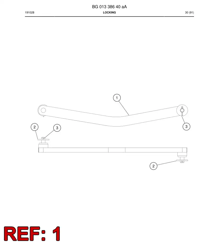 BG01338639a BG 013 386 39a Locking - Sandvik Technical Drawing