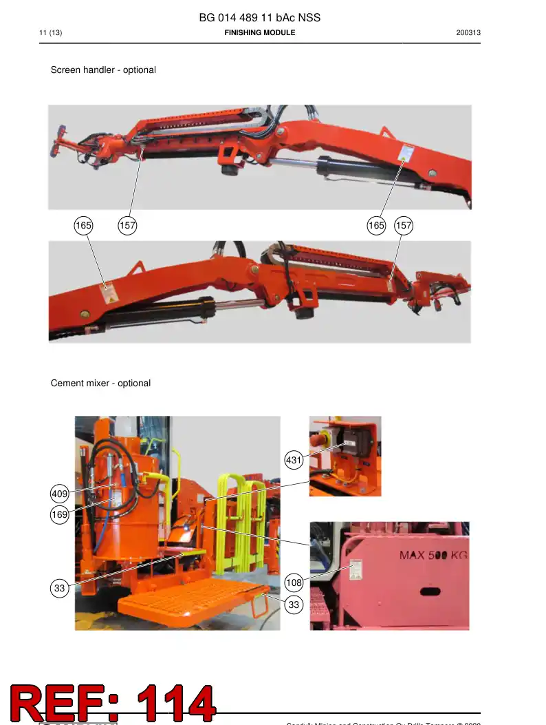 BG01339543a BG 013 395 43a Decal - Sandvik Technical Drawing