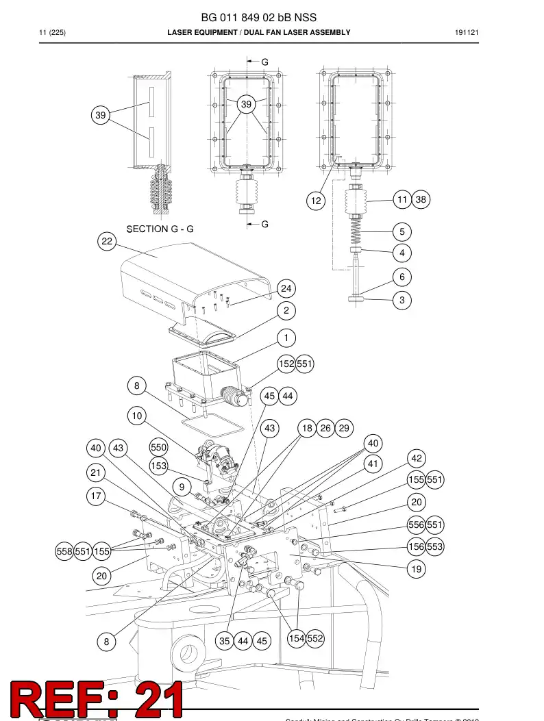 BG01342755a BG 013 427 55a Bracket - Sandvik Technical Drawing