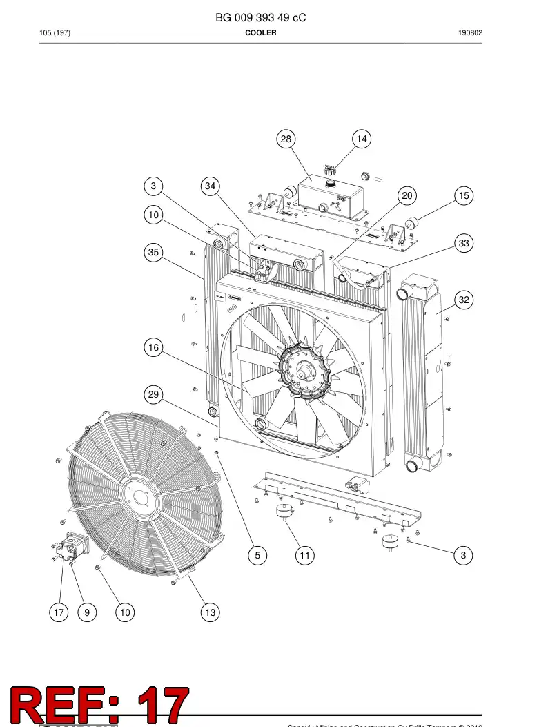 BG01342914a BG 013 429 14a Motor, Hydraulic - Sandvik Technical Drawing