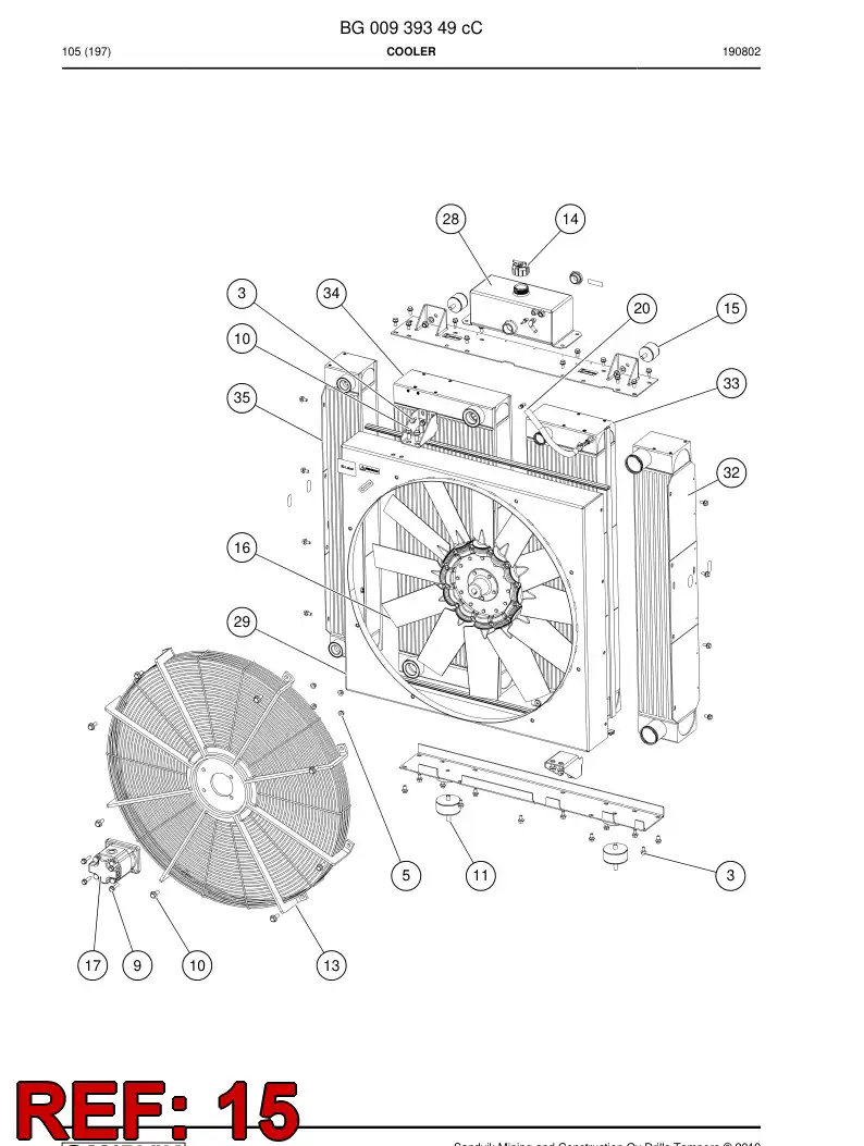 BG01342921a BG 013 429 21a Buffer, Rubber - Sandvik Technical Drawing