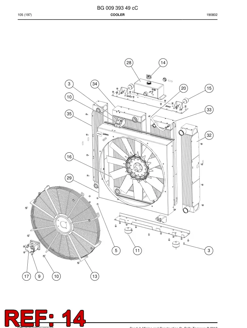 BG01342923a BG 013 429 23a Cap, Filling - Sandvik Technical Drawing