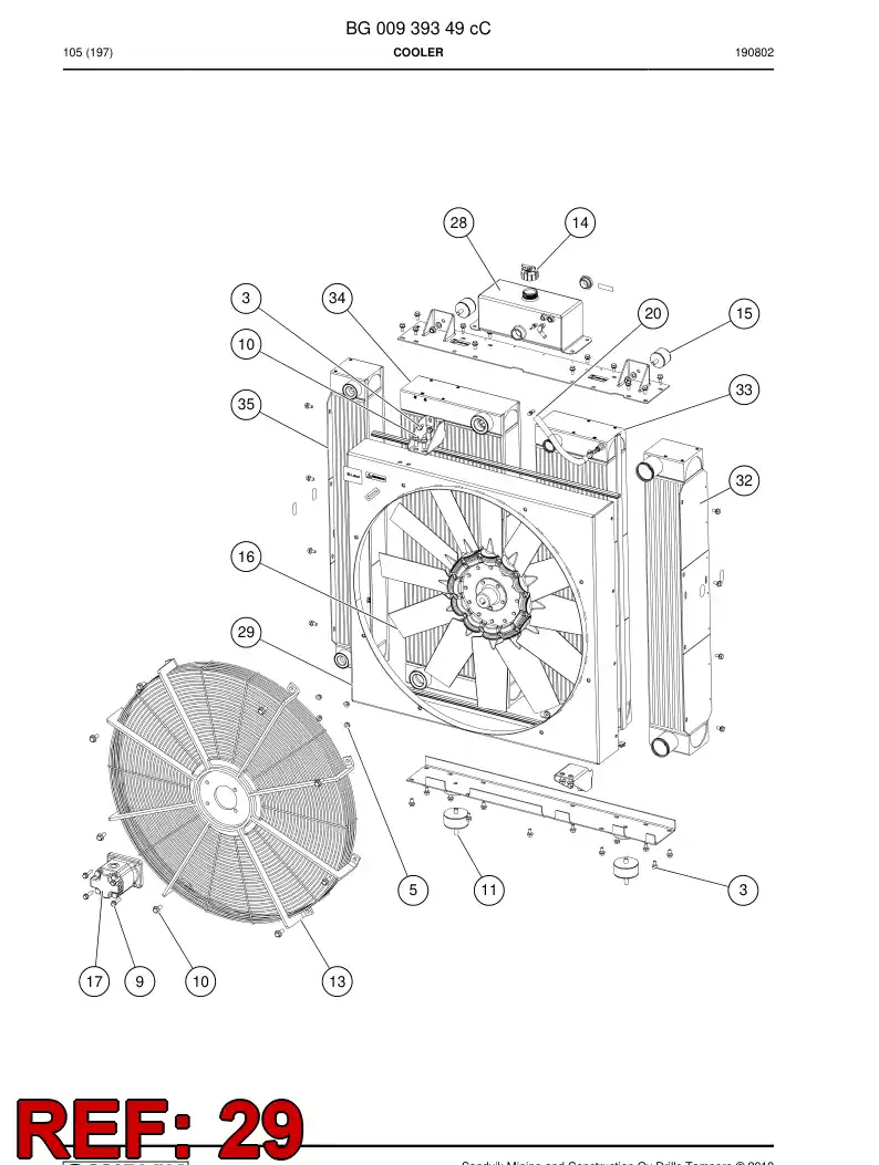BG01342971a BG 013 429 71a Shroud - Sandvik Technical Drawing