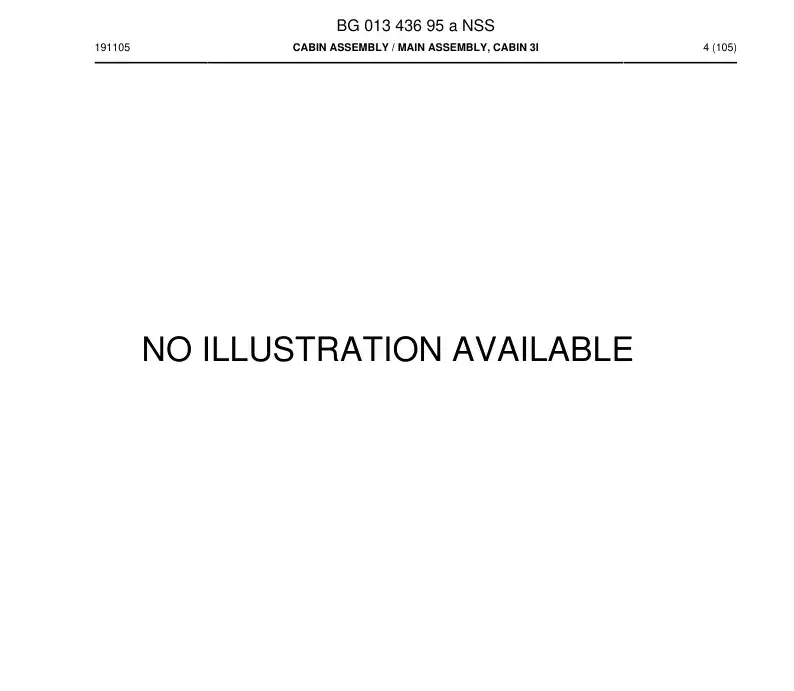 BG01343695a BG 013 436 95a Cabin Assembly - Sandvik Technical Drawing
