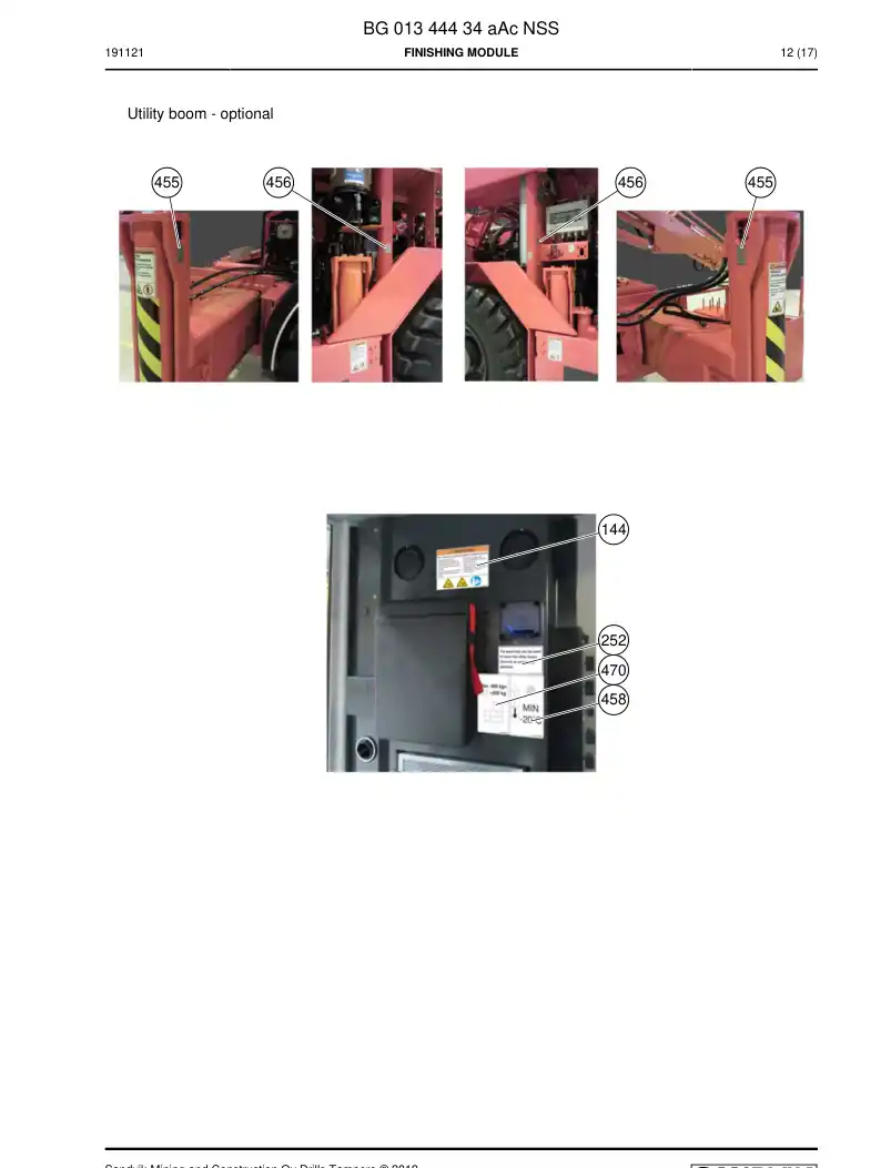 BG01344434a BG 013 444 34a Finishing module - Sandvik Technical Drawing