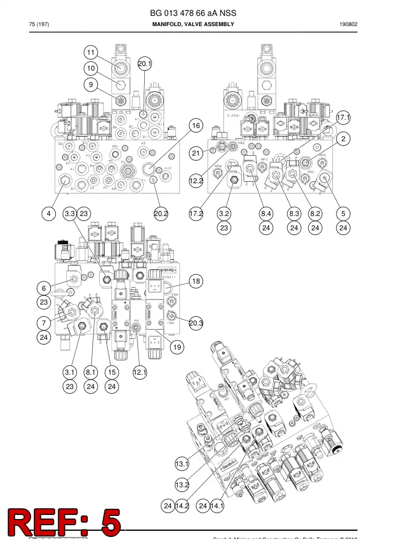 BG01346358a BG 013 463 58a Valve, Pressure Relief, Proportional - Sandvik Technical Drawing
