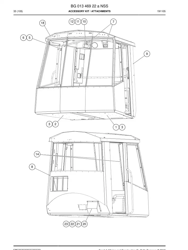 BG01346922a BG 013 469 22a Accessory Kit - Sandvik Technical Drawing