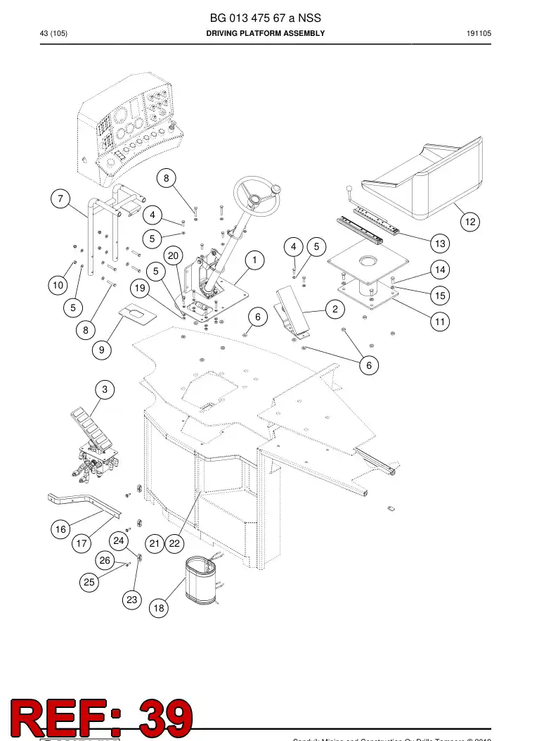 BG01348340a BG 013 483 40a Plate, Mounting - Sandvik Technical Drawing