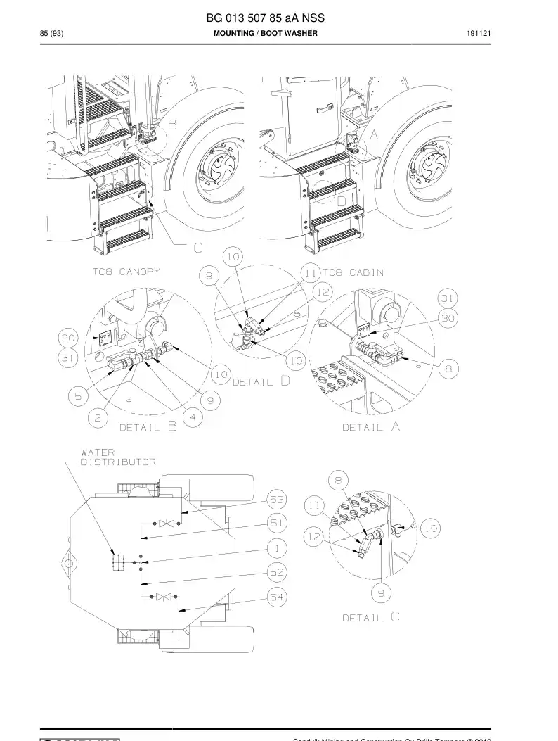 BG01350785a BG 013 507 85a Mounting - Sandvik Technical Drawing