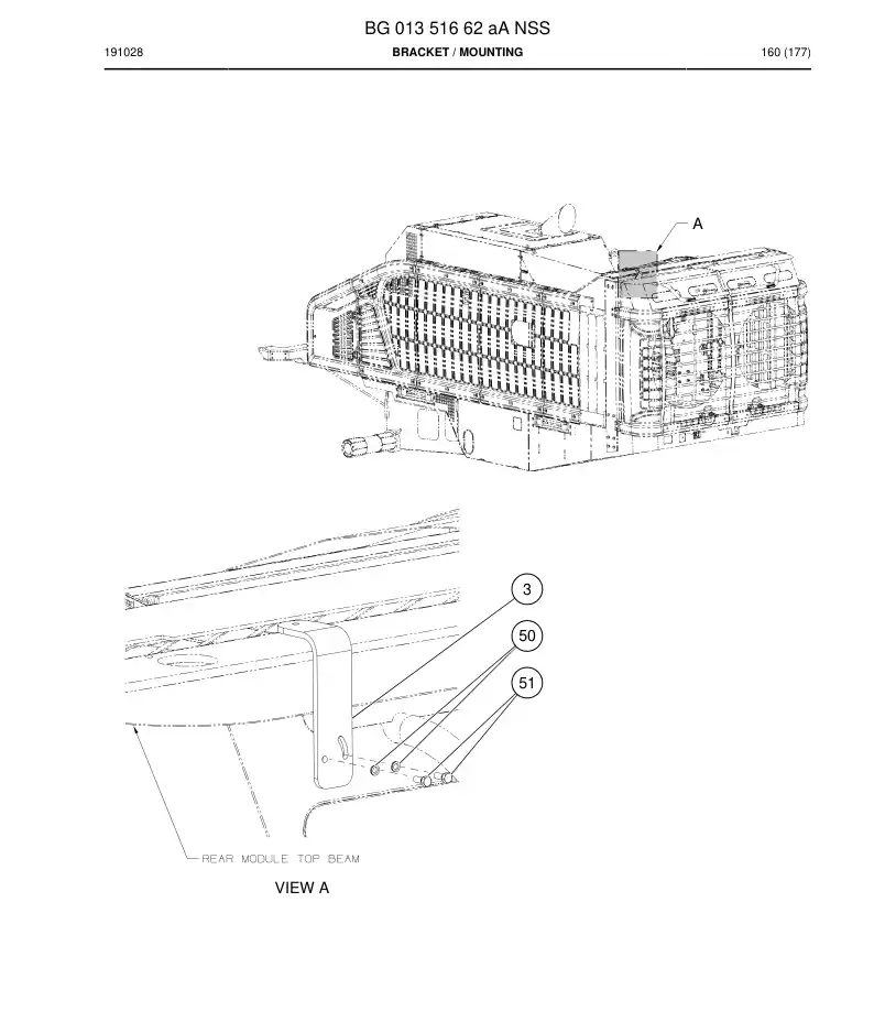 BG01351662a BG 013 516 62a Bracket - Sandvik Technical Drawing