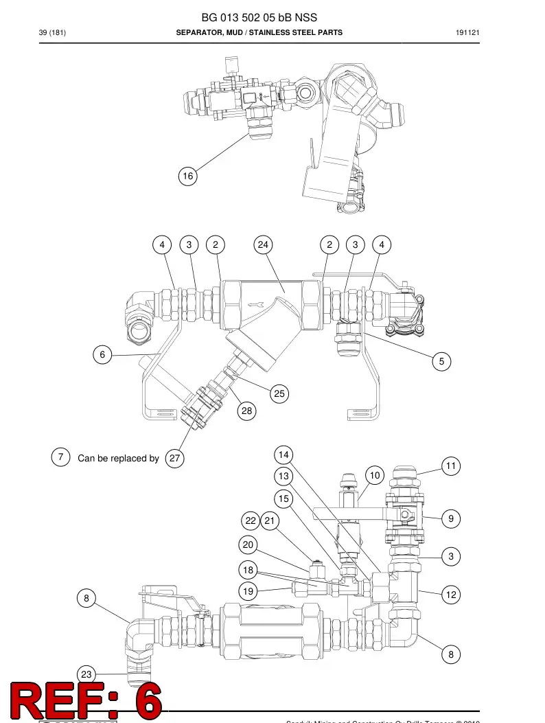 BG01352465a BG 013 524 65a Plate - Sandvik Technical Drawing