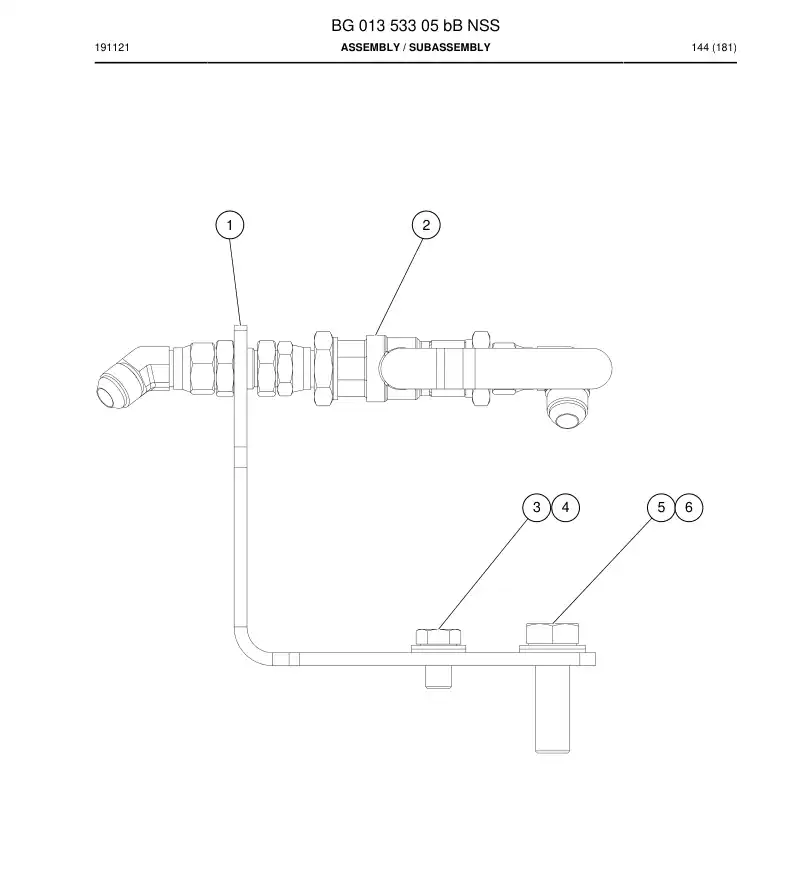 BG01353305b BG 013 533 05b Assembly - Sandvik Technical Drawing