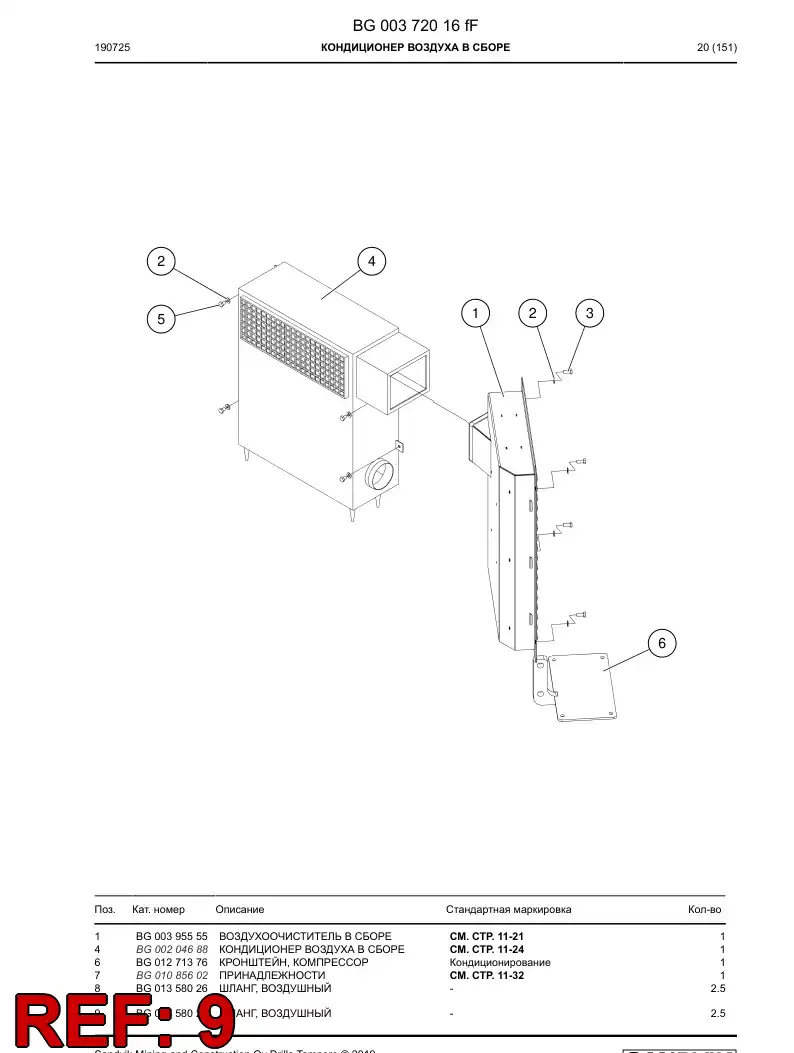 BG01358028a BG 013 580 28a Hose, Air - Sandvik Technical Drawing