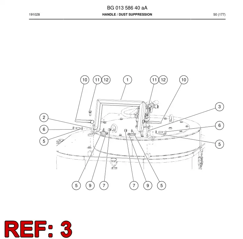 BG01358641a BG 013 586 41a Bracket - Sandvik Technical Drawing