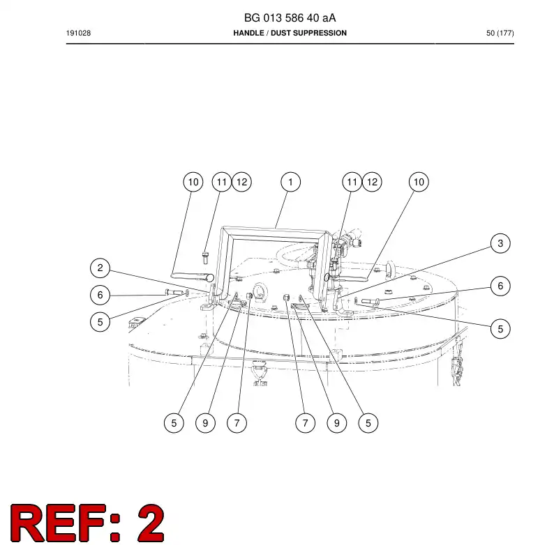 BG01358642a BG 013 586 42a Bracket - Sandvik Technical Drawing