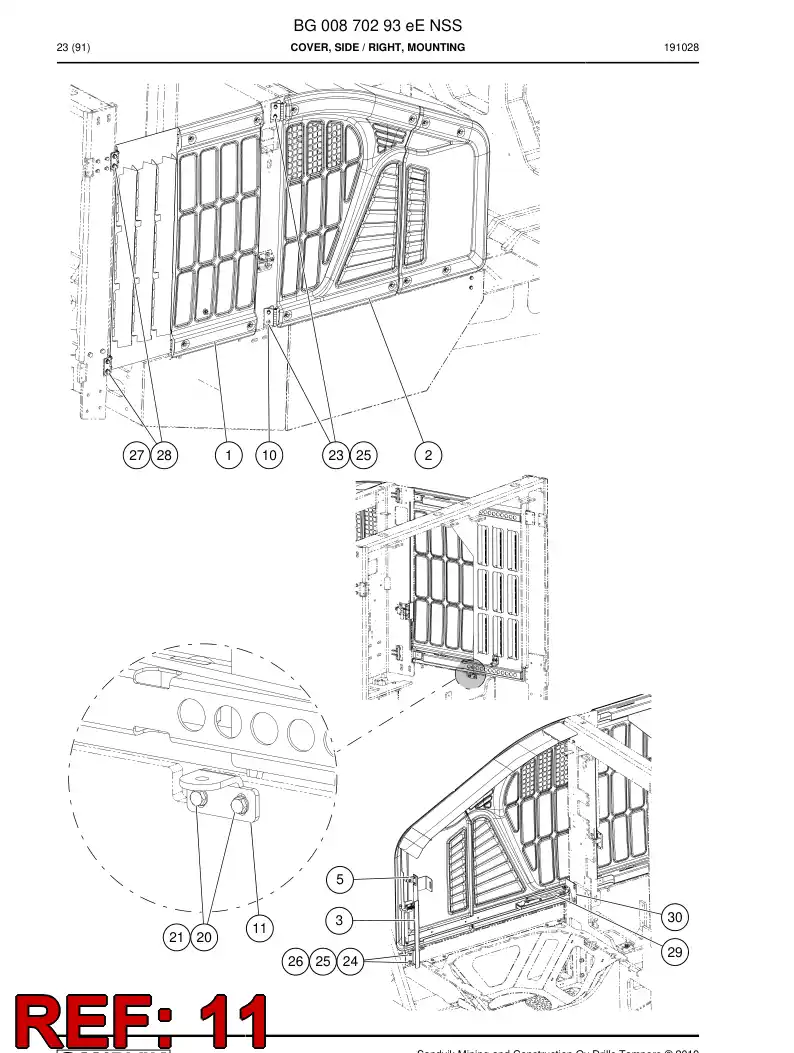 BG01360877a BG 013 608 77a Plate - Sandvik Technical Drawing