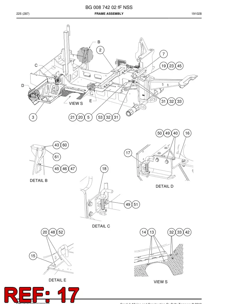 BG01361416a BG 013 614 16a Bracket - Sandvik Technical Drawing