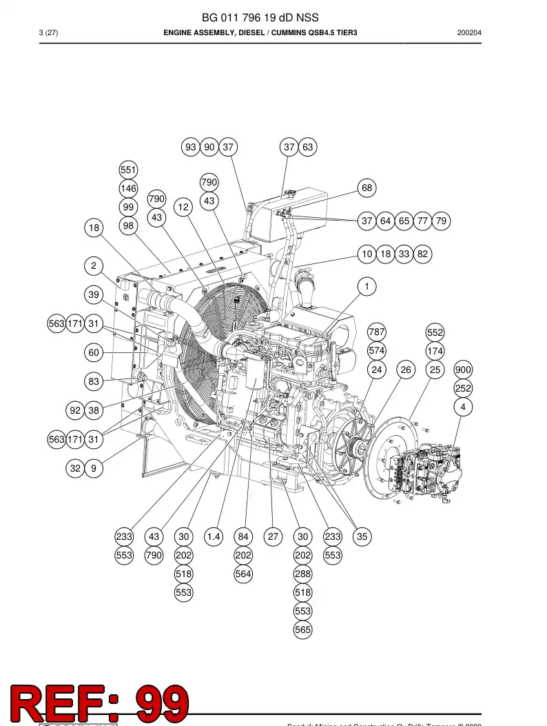 BG01361472b BG 013 614 72b Plate - Sandvik Technical Drawing