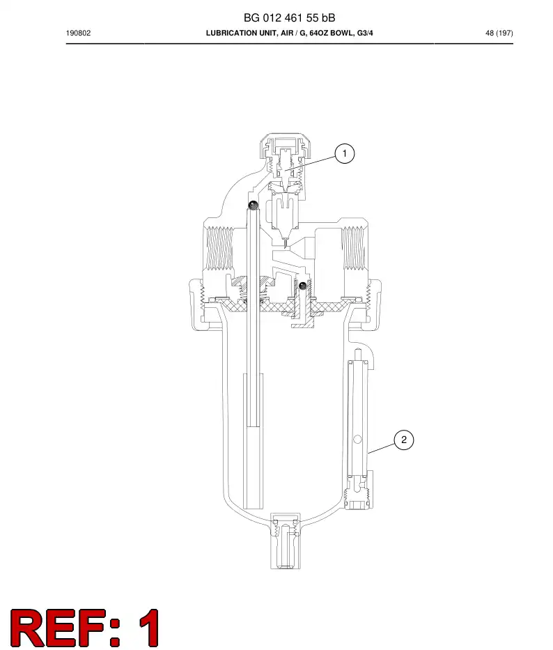 BG01362264a BG 013 622 64a Valve, Needle - Sandvik Technical Drawing