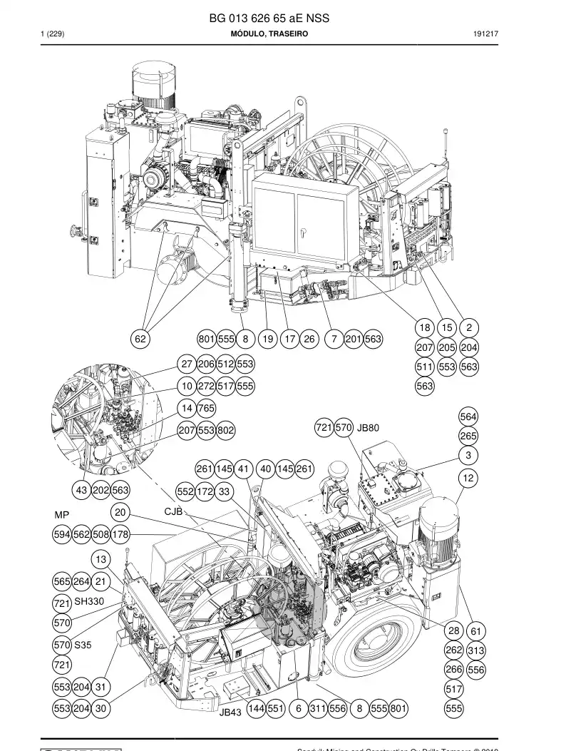 BG01362665a BG 013 626 65a MDULO, TRASEIRO - Sandvik Technical Drawing