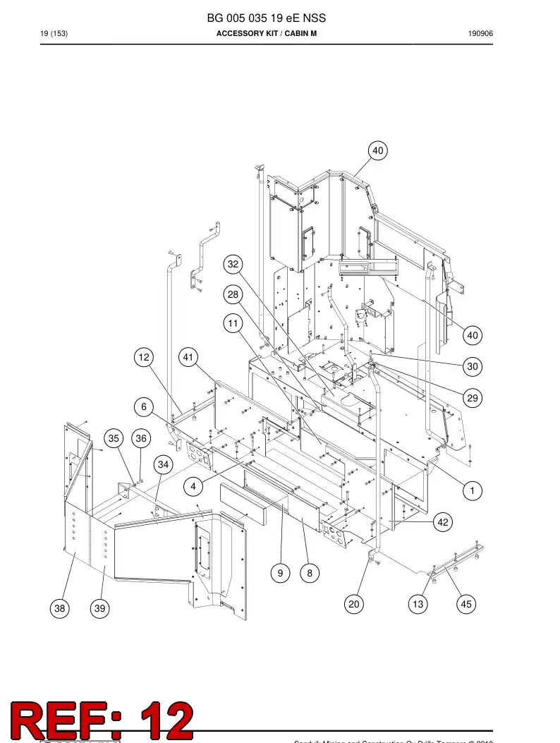 BG01364955a BG 013 649 55a Plate - Sandvik Technical Drawing