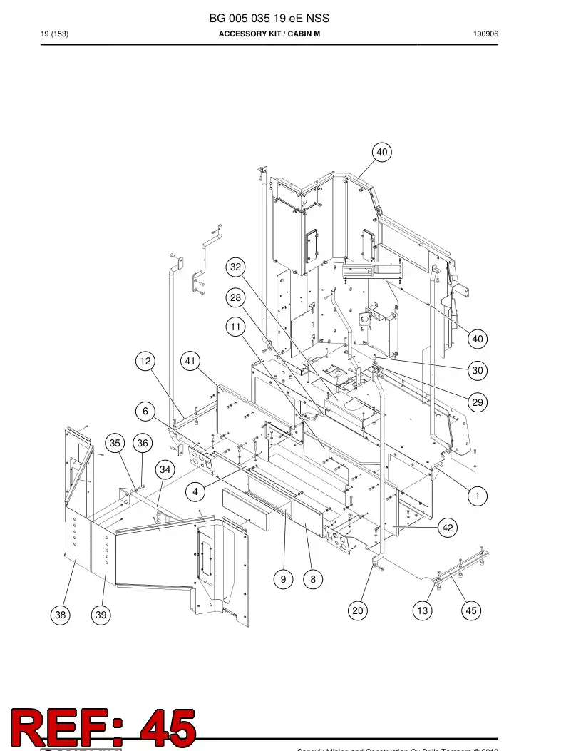 BG01364956a BG 013 649 56a Plate - Sandvik Technical Drawing