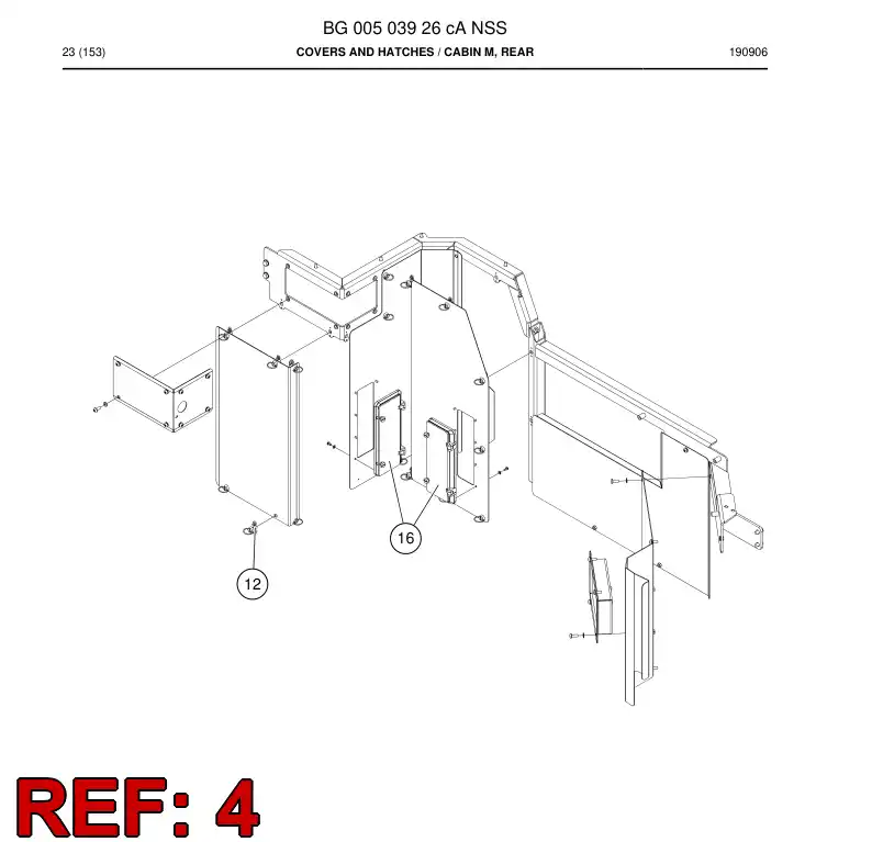 BG01365135a BG 013 651 35a Plate, Cover - Sandvik Technical Drawing