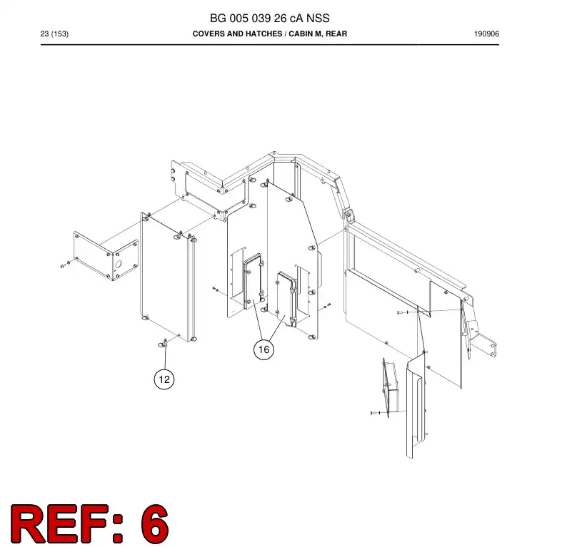 BG01365138a BG 013 651 38a Plate, Cover - Sandvik Technical Drawing