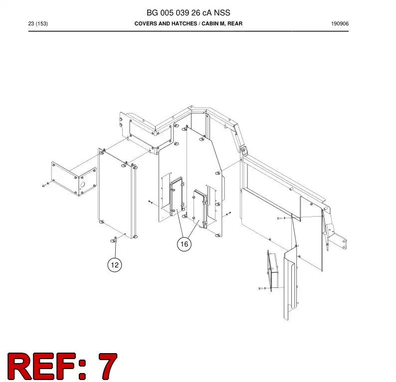 BG01365139a BG 013 651 39a Plate, Cover - Sandvik Technical Drawing