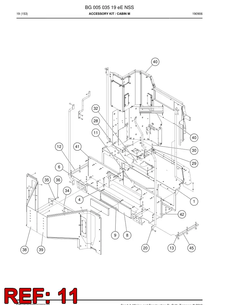 BG01365150a BG 013 651 50a Plate, Cover - Sandvik Technical Drawing