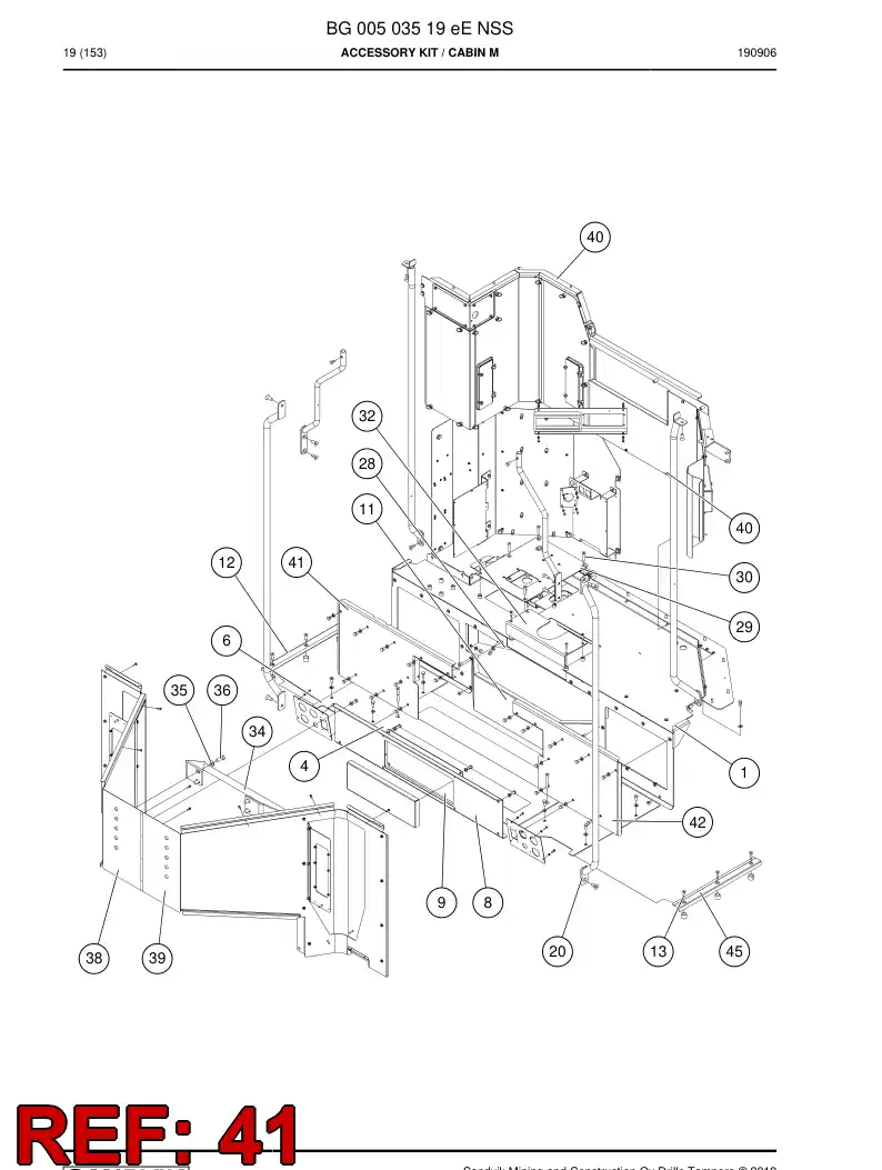 BG01365158a BG 013 651 58a Plate, Cover - Sandvik Technical Drawing