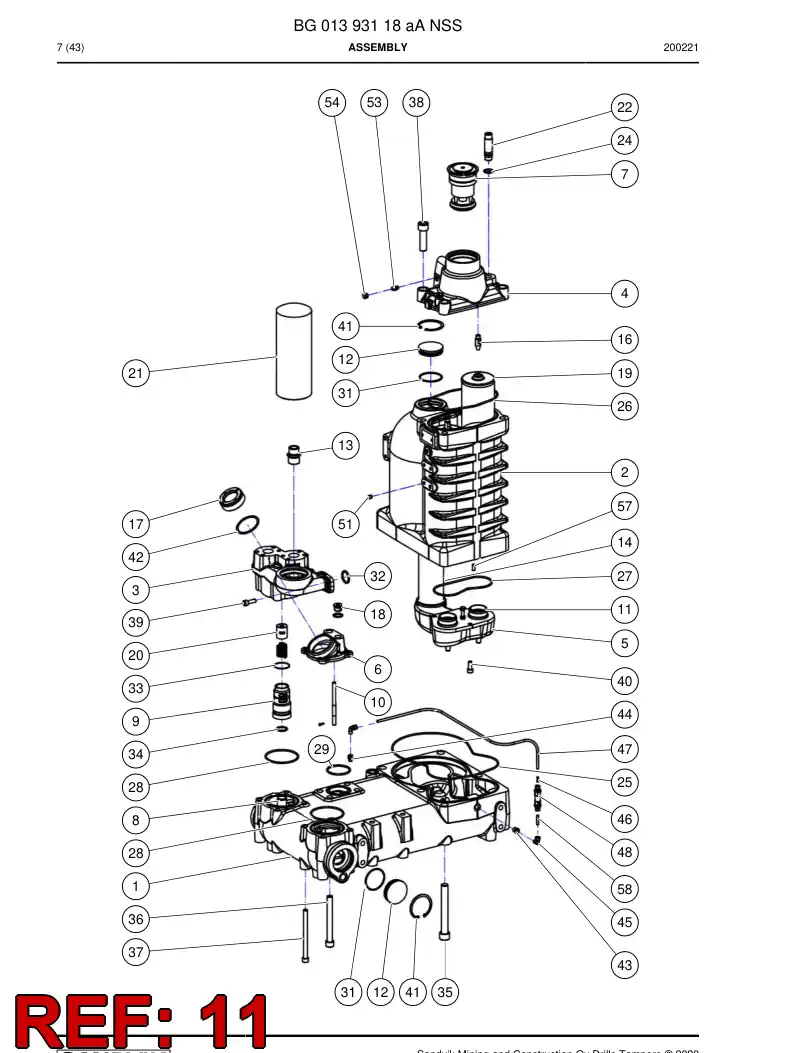 BG01365944a BG 013 659 44a Holder - Sandvik Technical Drawing