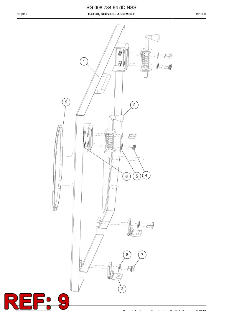 BG01366184a BG 013 661 84a Seal, Profile - Sandvik Technical Drawing