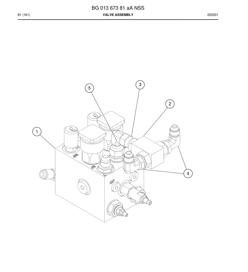 BG01367381a BG 013 673 81a Valve Assembly - Sandvik Technical Drawing