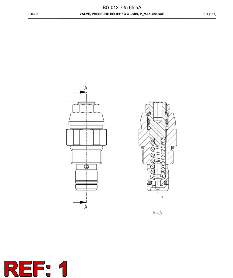 BG01372654a BG 013 726 54a Seal Kit - Sandvik Technical Drawing