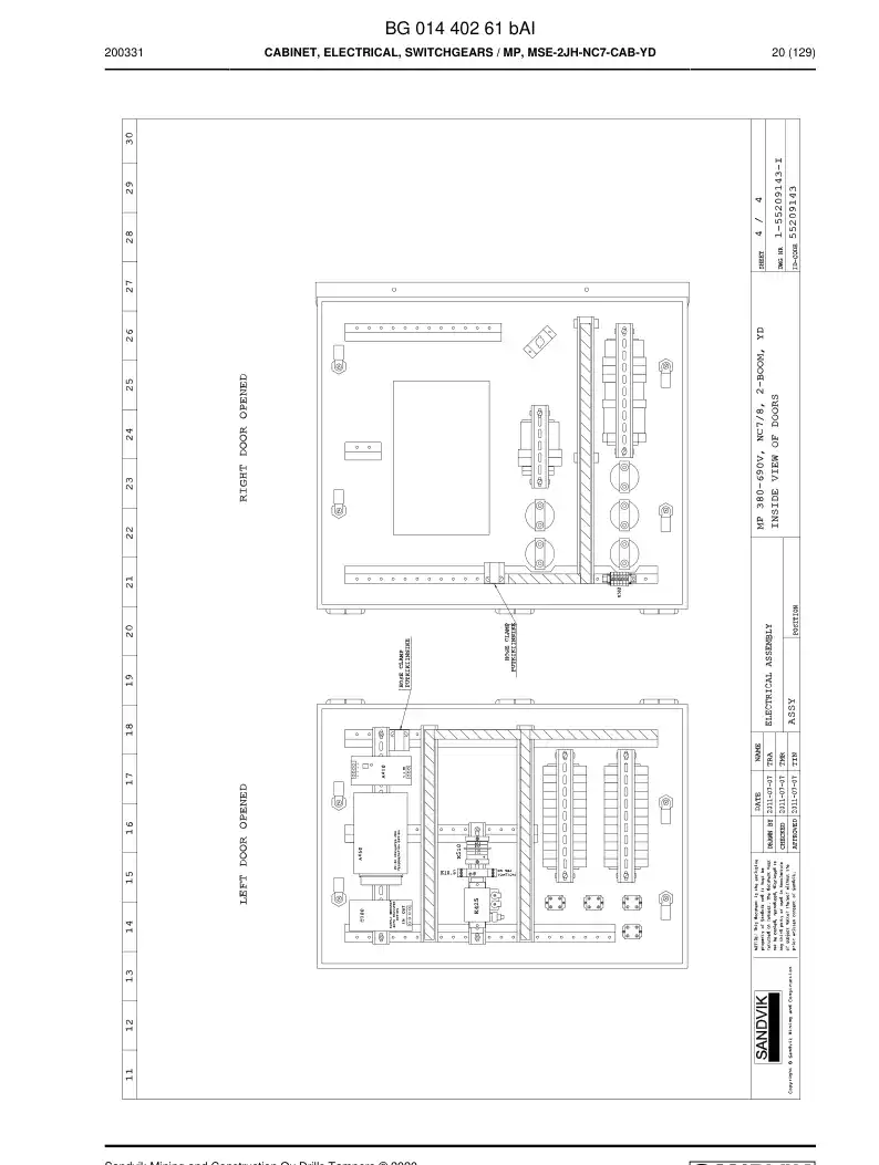 BG01380110a BG 013 801 10a Circuit Breaker, MCB - Sandvik Technical Drawing