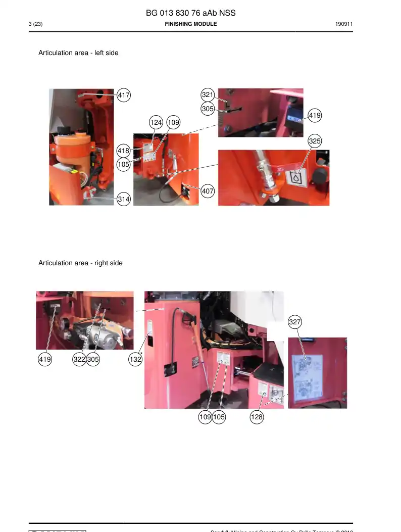 BG01383076a BG 013 830 76a Finishing module - Sandvik Technical Drawing