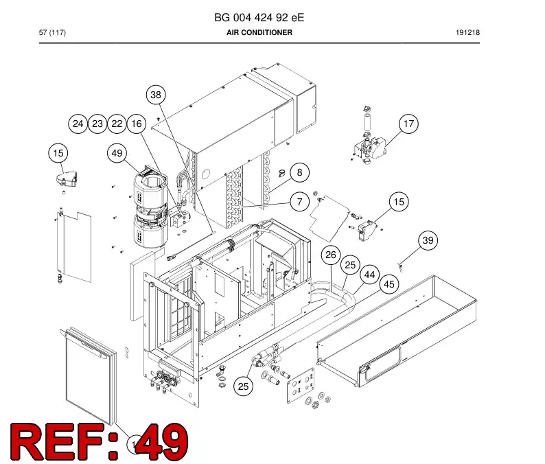 BG01383917a BG 013 839 17a Blower - Sandvik Technical Drawing