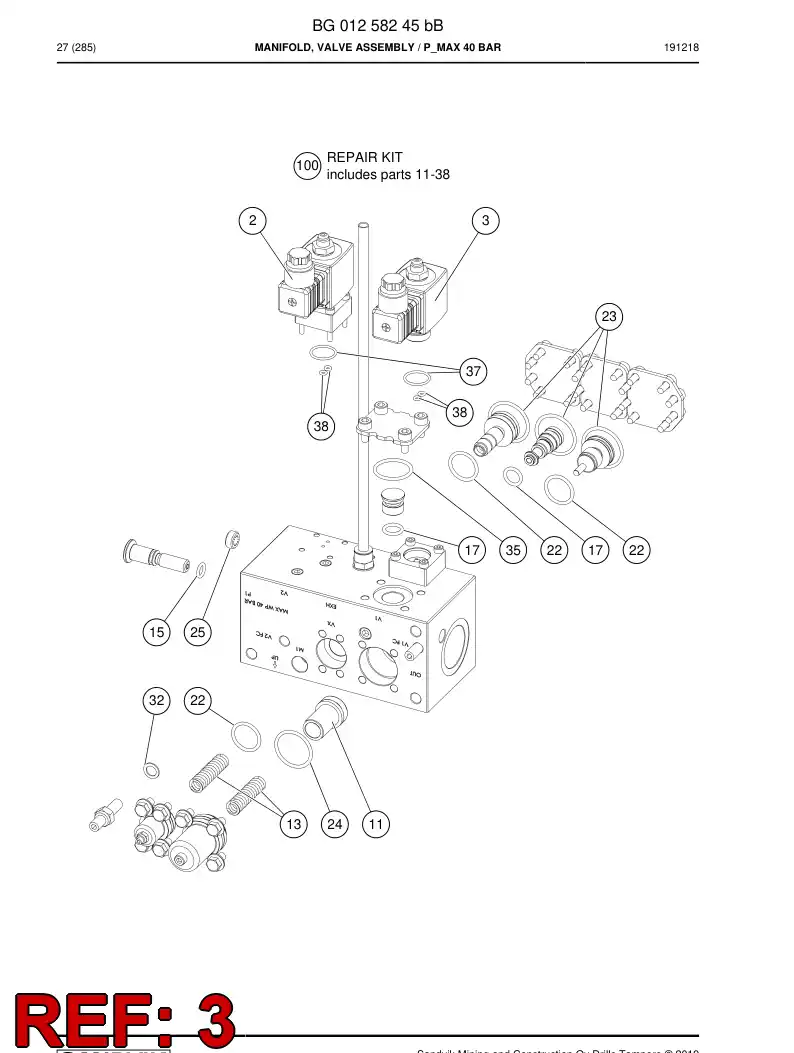 BG01405393a BG 014 053 93a Coil - Sandvik Technical Drawing