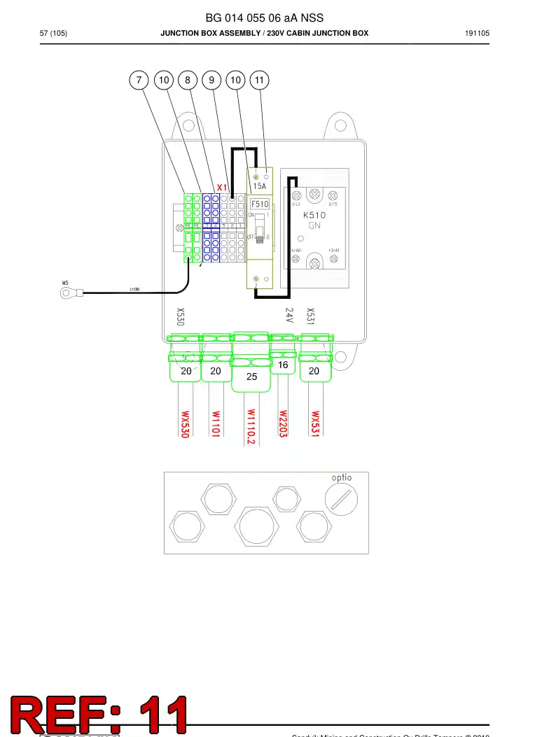 BG01406065a BG 014 060 65a Circuit Breaker, MCB - Sandvik Technical Drawing