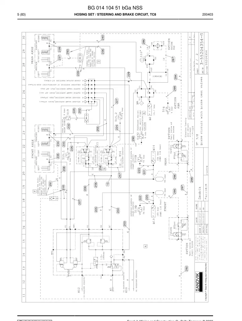 BG01410451b BG 014 104 51b Hosing Set - Sandvik Technical Drawing