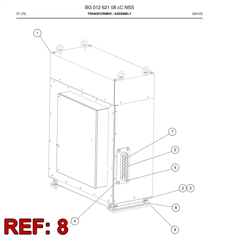 BG01414761a BG 014 147 61a Shim - Sandvik Technical Drawing