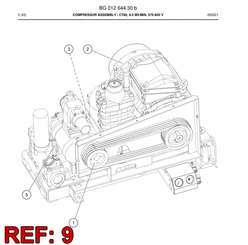 BG01420069a BG 014 200 69a Service Kit - Sandvik Technical Drawing