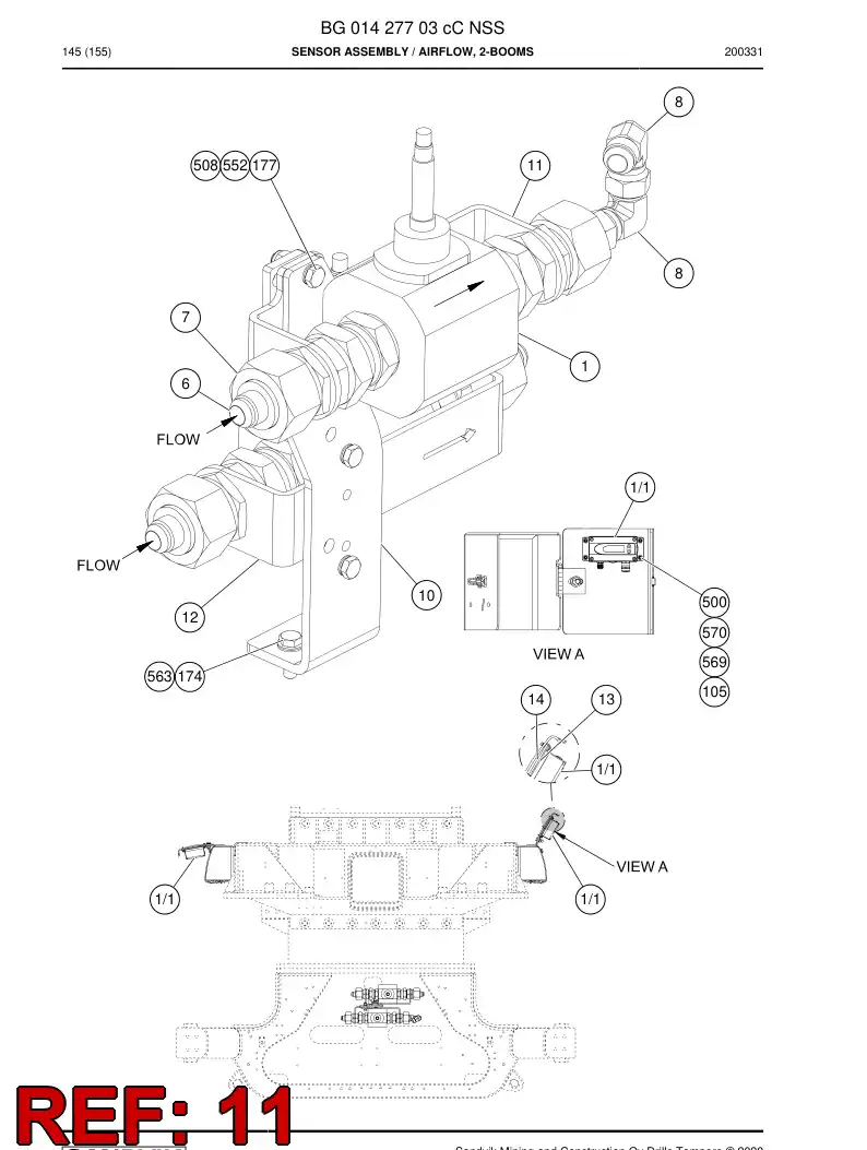 BG01429598a BG 014 295 98a Bracket - Sandvik Technical Drawing