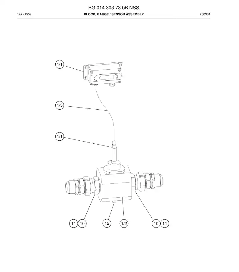 BG01430373b BG 014 303 73b Block, Gauge - Sandvik Technical Drawing