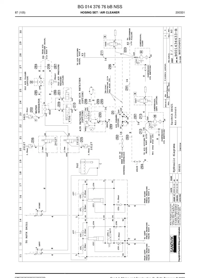 BG01437676b BG 014 376 76b Hosing Set - Sandvik Technical Drawing