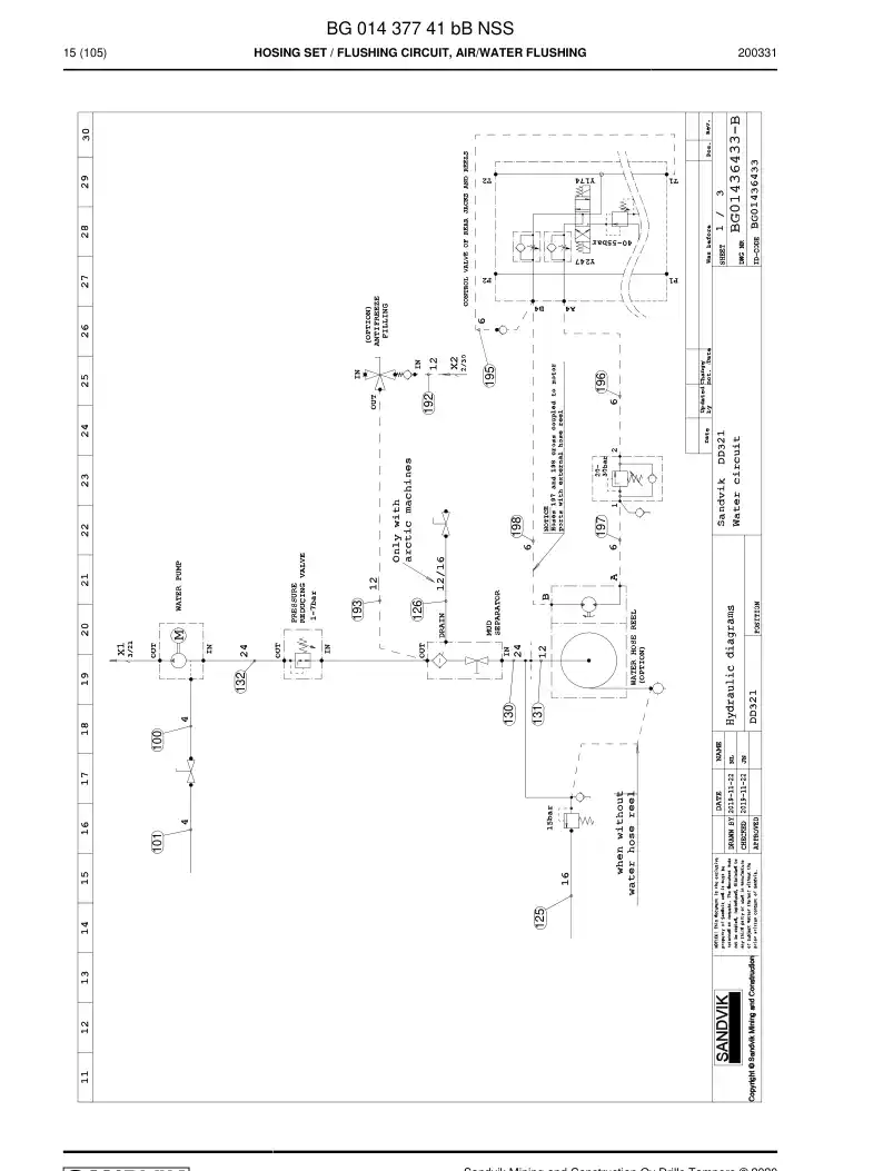 BG01437741b BG 014 377 41b Hosing Set - Sandvik Technical Drawing